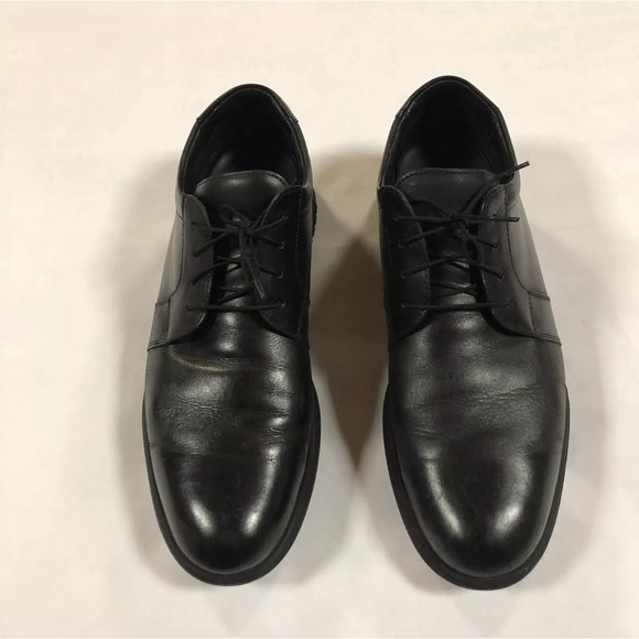 Aquatalia Mens Leather Dress Shoes Black Laced Size Made in